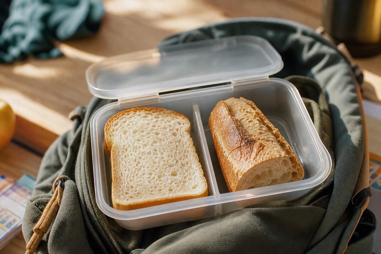 découvrez quel pain choisir entre pain de mie et baguette pour une boîte à goûter résistante qui ne s'écrase pas dans le sac, alliant praticité et gourmandise.